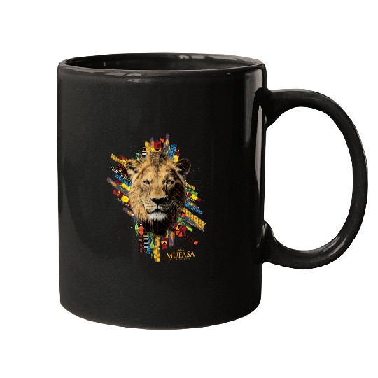 Disneyss Mufasa The Lion King Movie Faces And Textile Patterns Mugs
