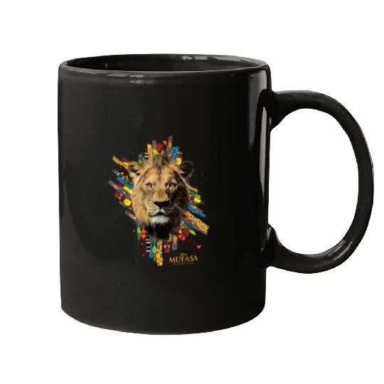 Disneyss Mufasa The Lion King Movie Faces And Textile Patterns Mugs