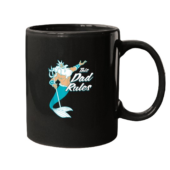 Disneyss The Little Mermaid King Triton Dad Men Mugs