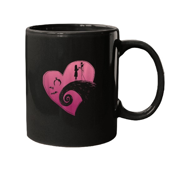 Disneys nightmare bee christmas jack and sally Hearts Mugs