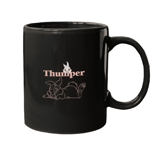 Disney Bambi Thumper Peach Outline Mugs