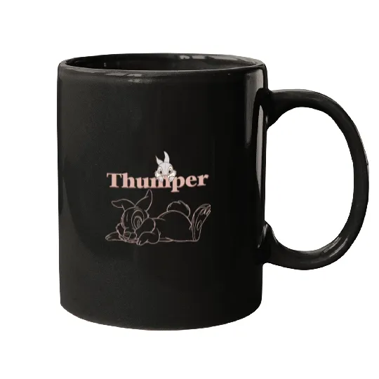 Disney Bambi Thumper Peach Outline Mugs