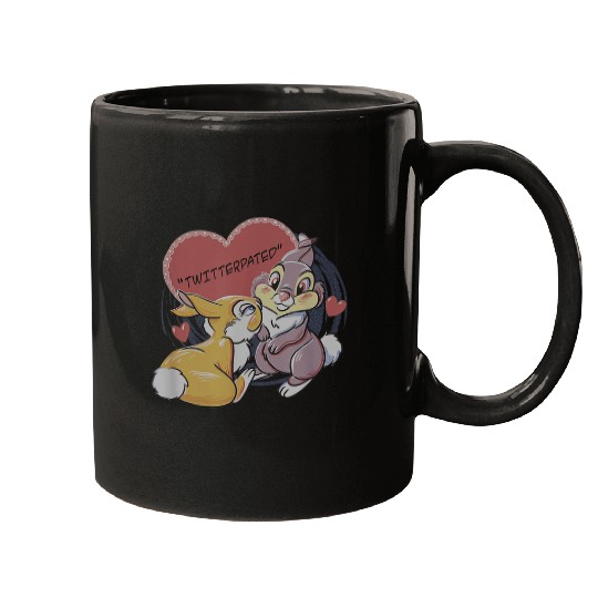 Disney Bambi Thumper Miss Bunny Valentines Day Mugs