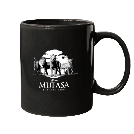 Disney Mufasa The Lion King Movie Black White Characters Mugs