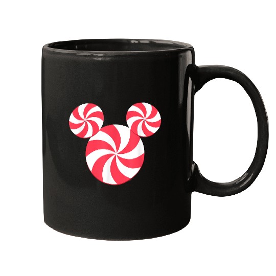 Disney New Mickey Icon Christmas Peppermint Candy Holiday Mugs