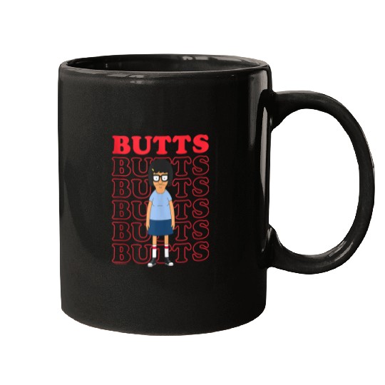 Bobs Burgers Tina Likes Butts Logo Stack Mugs