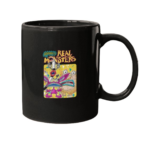 Aaahh!!! Real Monsters Distressed  Logo  1: Bobs Burgers Family Shirt, Bobs Burgers Vintage Mugs