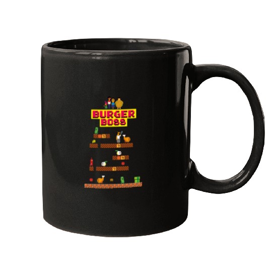 Burger Boss pixel art  1: Bobs Burgers Family Shirt, Bobs Burgers Vintage Mugs
