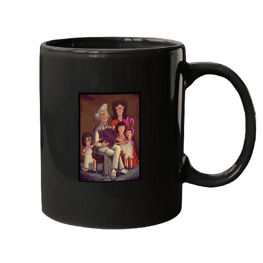 Fischoeder Family Portrait  2: Bobs Burgers Family Shirt, Bobs Burgers Vintage Mugs