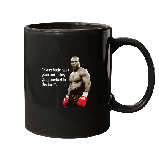 Iron Mike Tyson Quotes Men's Black Mugs
