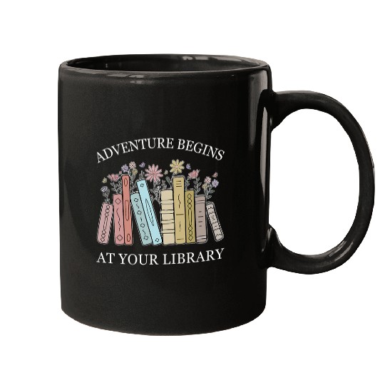 Adventure Begins At Your Library Summer Reading Book Lover 1 Mugs