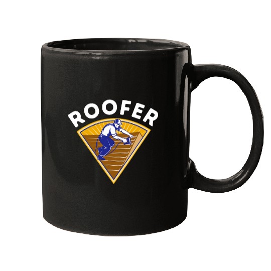 Roofer Roofing Contractor Construction Worker 5 Mugs