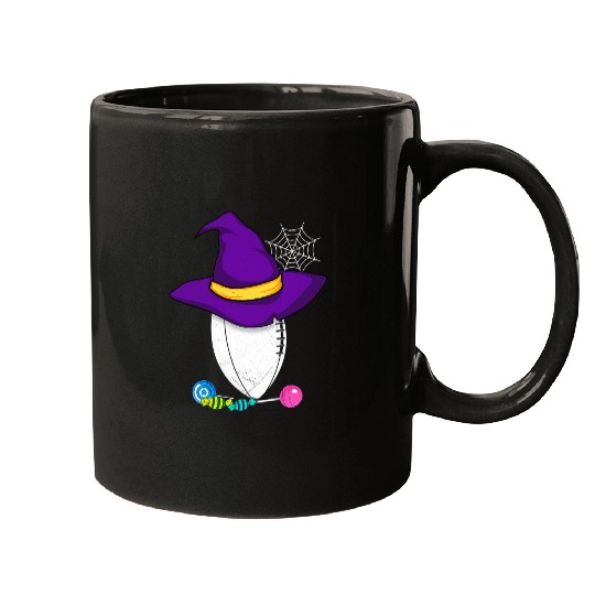 Cute Witch Rugby Halloween Costume Rugby Player Mugs