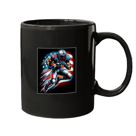 America US Flag Football Rugby 1 Mugs