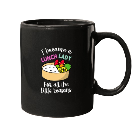 Womens Little Reasons Lovely School Lunch Lady Cafeteria Worker Mugs