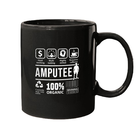 Amputee Funny Multi Tasking graphic theme amputation Mugs