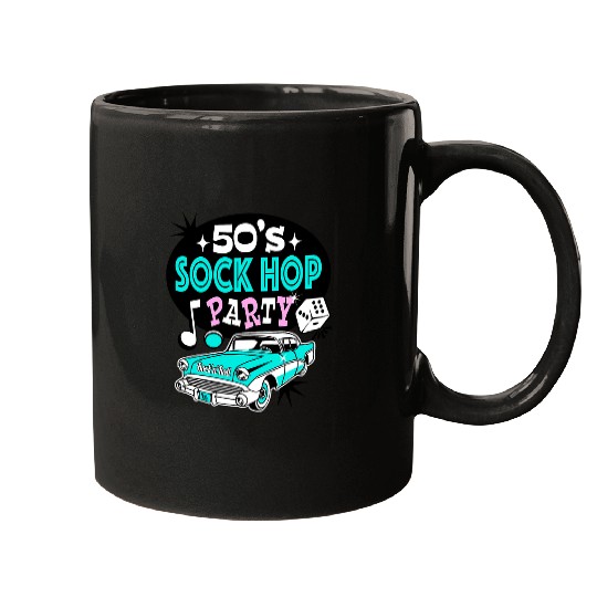 50s Sock Hop Party Rock N Roll Retro 1950s Music Rockabilly Mugs