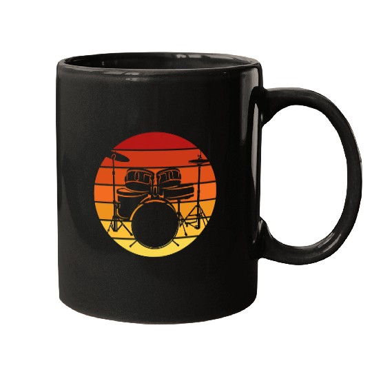 Drums Drummer music concert rock band drum and bass design Drums Mugs