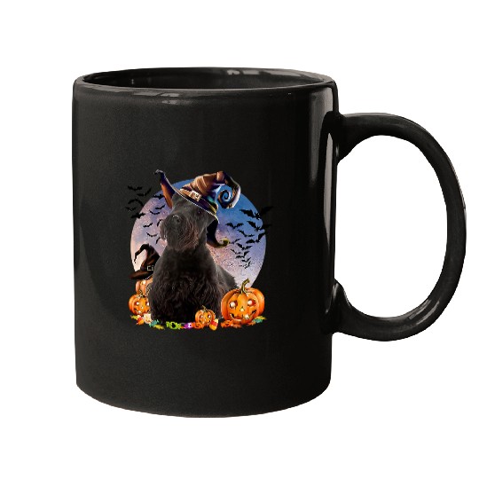 Dog Scottish Terrier Halloween Scottish Terrier Jack O Lantern Pumpkin Moon 48 Mugs