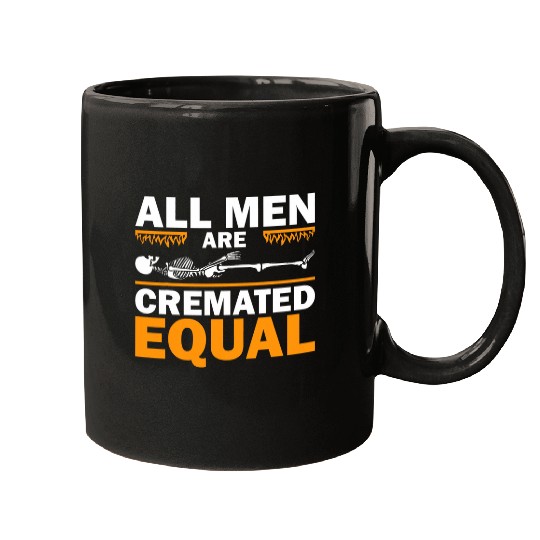 Funny Funeral Director Gift Mortician All Men Cremated Equal 2 Mugs