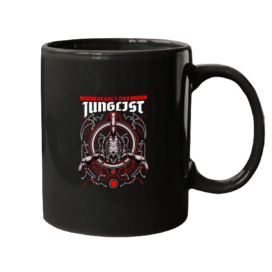 Drums Drummer Junglist Music Scorpion EDM Drum And Bass DnB Music Liquid Drums Mugs
