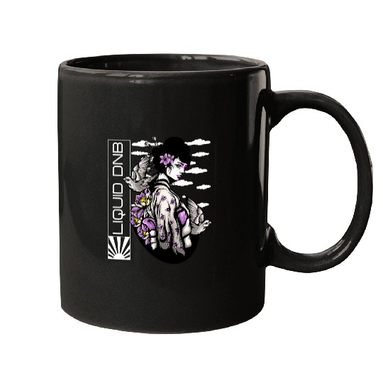 Drums Drummer Liquid DnB Music Liquid Jungle EDM Drum And Bass Drums Mugs
