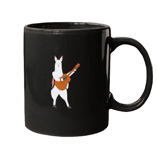 Guitarist Alpaca Playing Classical Guitar Music Orchestra Guitar Mugs