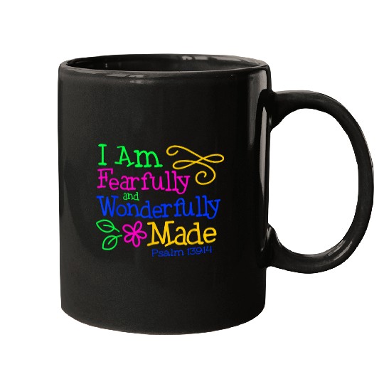 I Am Fearfully Wonderfully Made Psalm 13914 Colorful Mugs