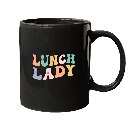 Groovy Lunch Lady Cafeteria Worker Mugs