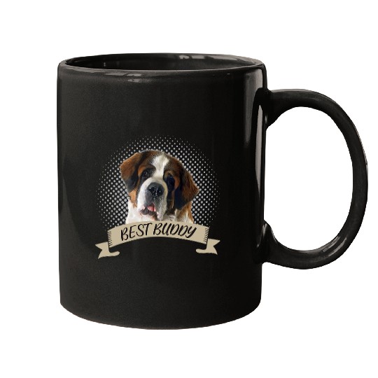Dog Saint Bernard bests Buddy Portrait Mugs