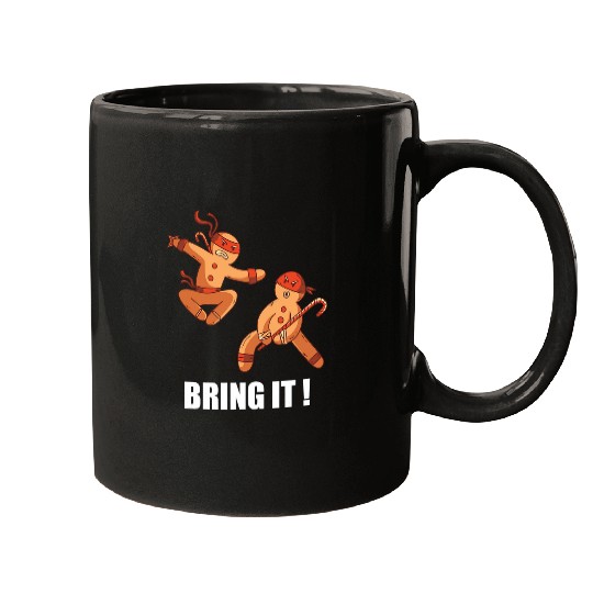 Ninja Karate Gingerbread Christmas Martial Arts Ninja Mugs