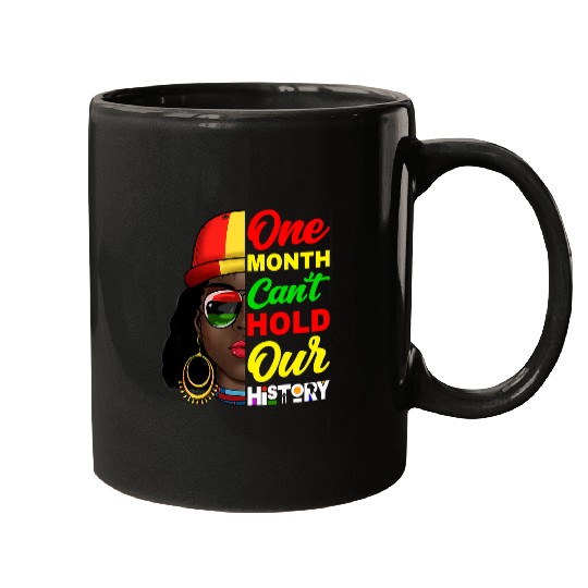 One Month Cant Hold Our History Melanin African Afro Hair Mugs
