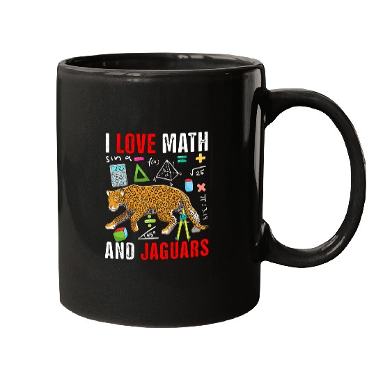 jaguarss Gift I Love Math And jaguarss Funny Math Lover jaguarss Zoo Animal Mugs