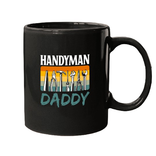 Handyman Daddy Worker Tinkerer Handymen Diy Dad Father Papa Mugs
