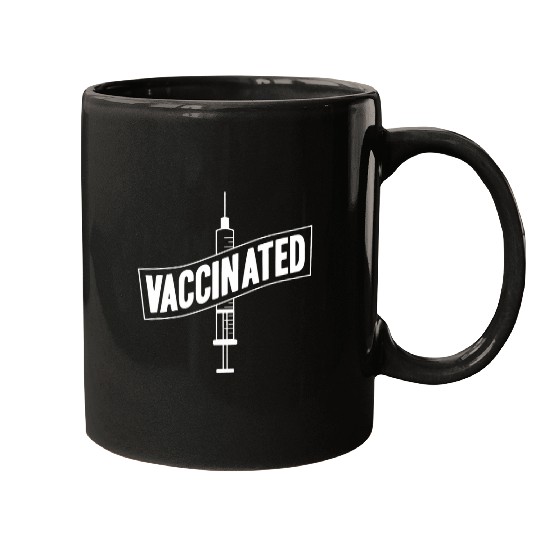 Vaccinated Vaccine Shot nurses Health Care Worker Gift Mugs