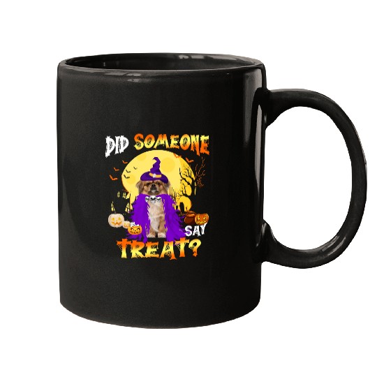 Dog Tibetan Spaniel Halloween Did Someone Say Treatpng 396 paw Mugs