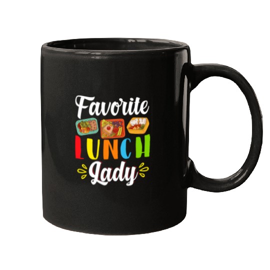 School Cafeteria Worker Lunch Lady Food Trays Favorite Lunch Mugs