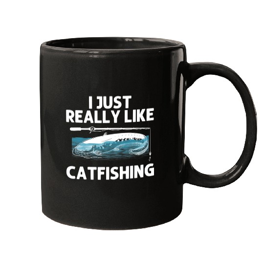 Fishing Cool Catfish Fishing For Men Women Catfishing Rod Fisherman Fisher 9 Mugs