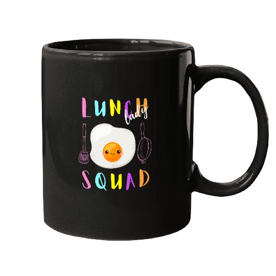 Lunch Lady Squad Matching Group Cute Fried Egg Design Funny Mugs