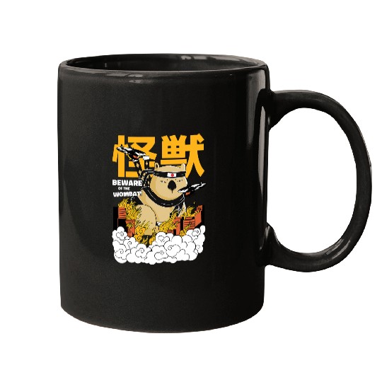 Cute Australian Wombat Japanese Aesthetics Mugs