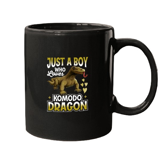 Dragons Just A Boy Who Loves Komodo Dragon Costume Men Kids Boys Mugs
