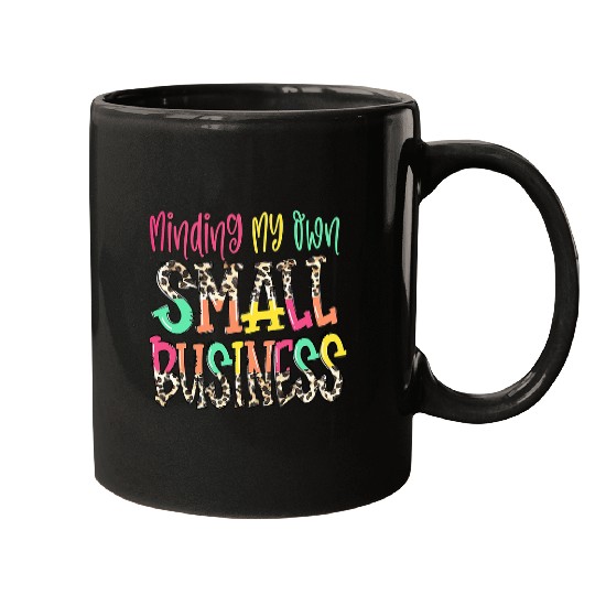 Leopard Minding My Own Small Business Leopard Summer Vibes Mugs
