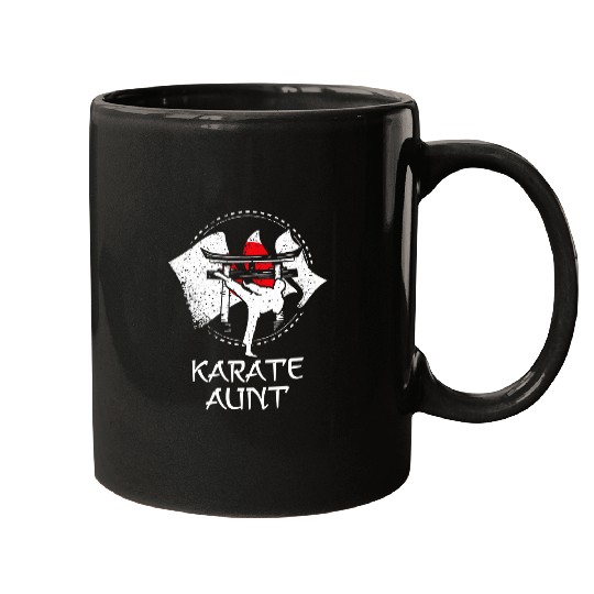 Karate Aunt and Karate and Karateka in japanese karate 2 Mugs