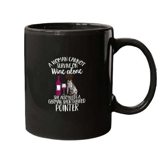 Dog German Shorthaired Pointer Mom Wines GSP Dog Mugs