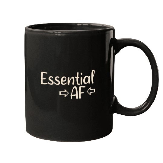 Mens Funny Essential AF for Customer Service Health Care Mugs