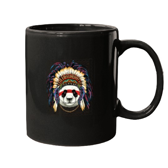 Funny Bear Native Indian Panda Native American Indian Panda Lovers 441 Cute Bears Mugs