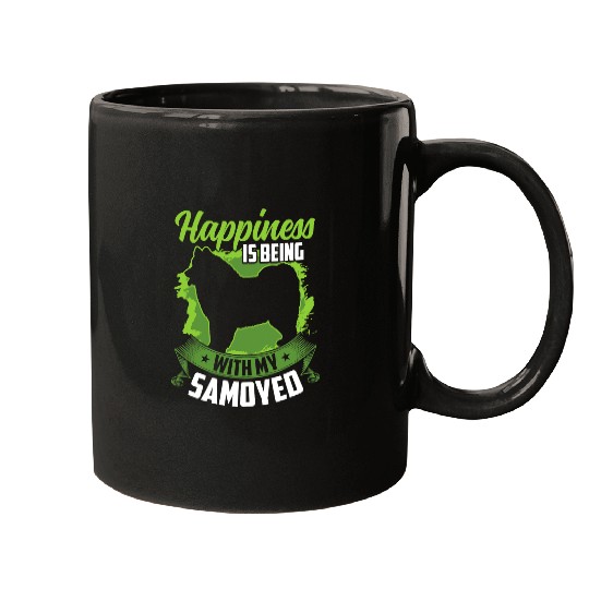 Dog Samoyed is happiness Siberian Samoyed Dog Mugs