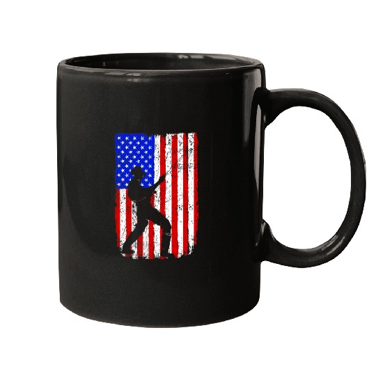 Fishing Fishing Bass Fish Fishing Rod American Flag Fisher Mugs