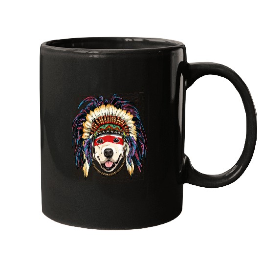 Goldie Indian Golden Retriever Native American Indian Dog Lovers 436 Golden Retriever Dog Mugs