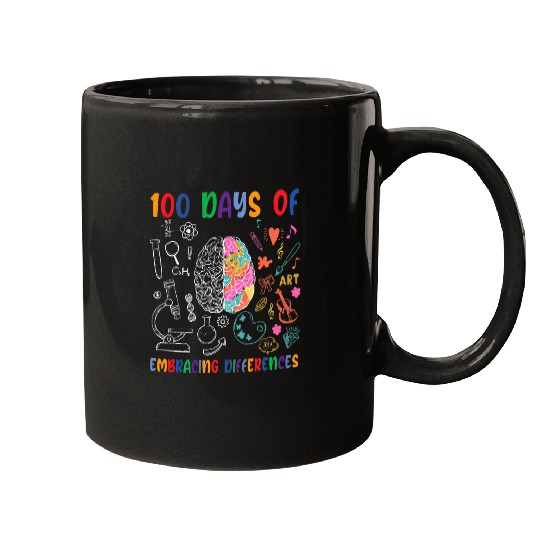 Autism 100 Days of School Embracing Differences Autism Awareness1 Neurodiverse Mugs